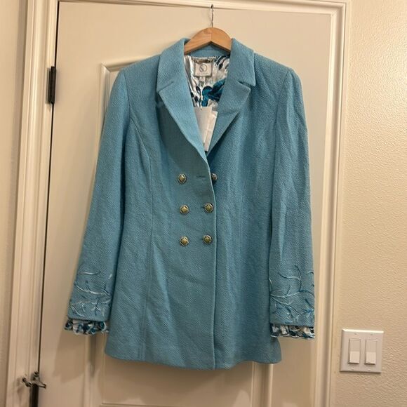NWT ST John Coture Cancun Blue gorgeous jacket with amazing buttons/ details - Picture 1 of 15